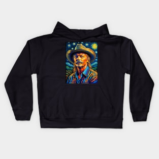 Alan jackson in starry night Kids Hoodie